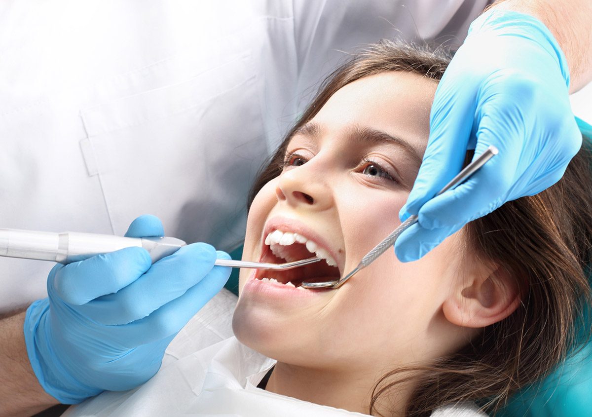 Child having dental surgery