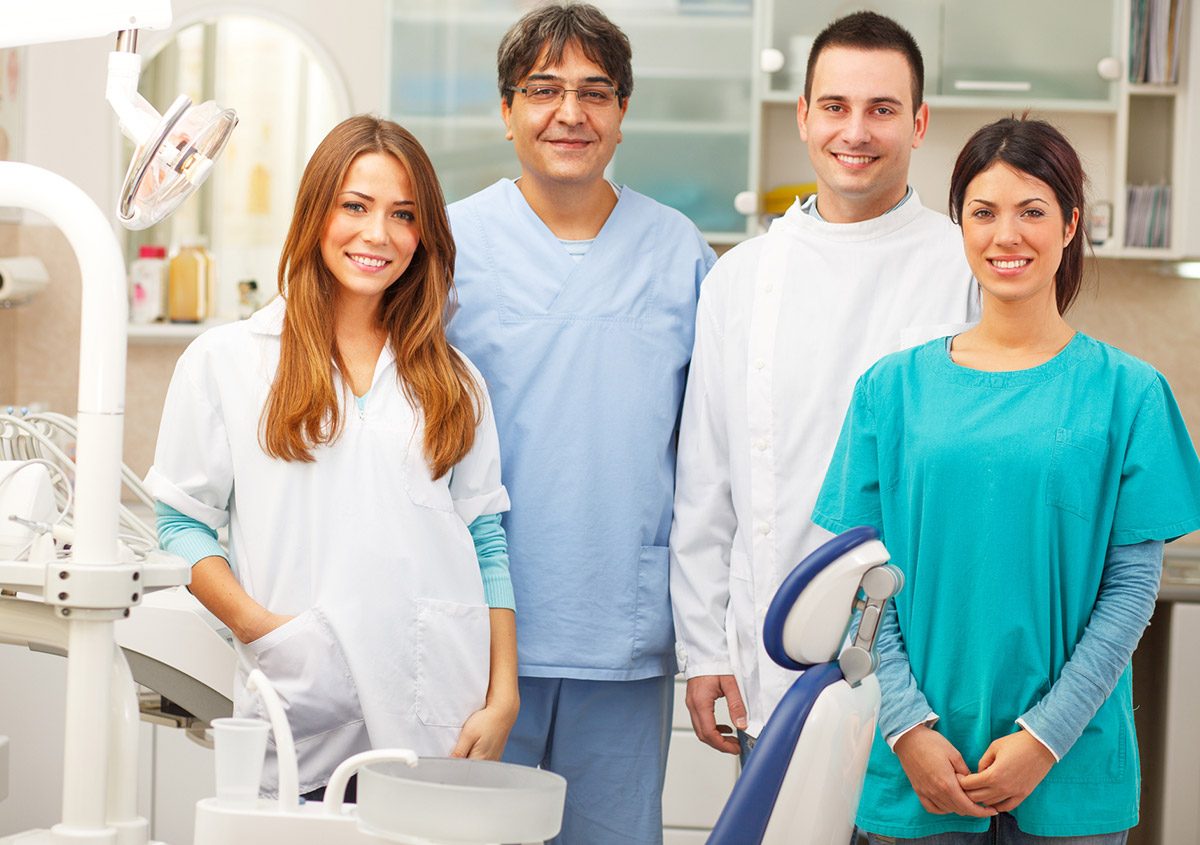 Dentists smiling together