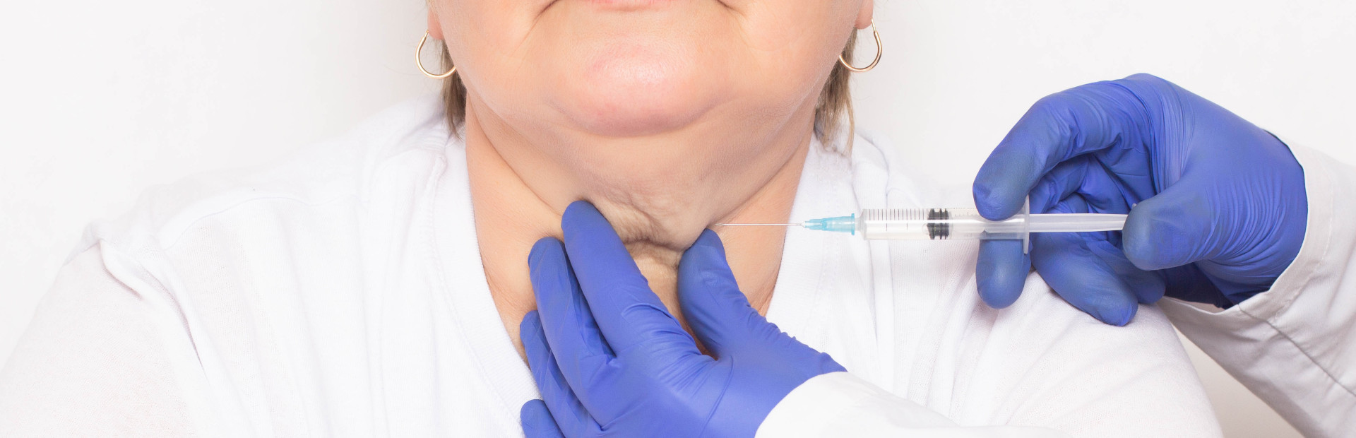 Injecting medicine in to the neck